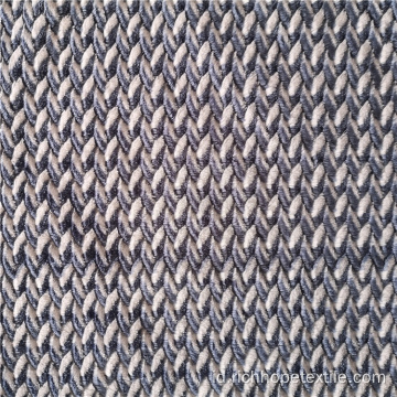 Stripe Pattern Jacquard Cation Flanel Fabric Untuk Selimut